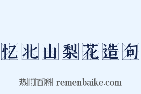 忆北山梨花造句是什么意思的图片